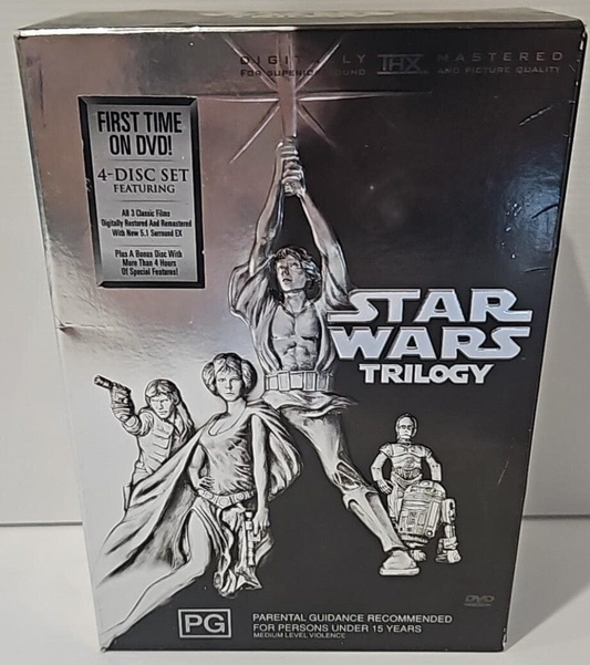 Alona.com.au Star Wars Trilogy DVD - 20th Century Fox Movie - Darth Vader Han Solo Skywalker