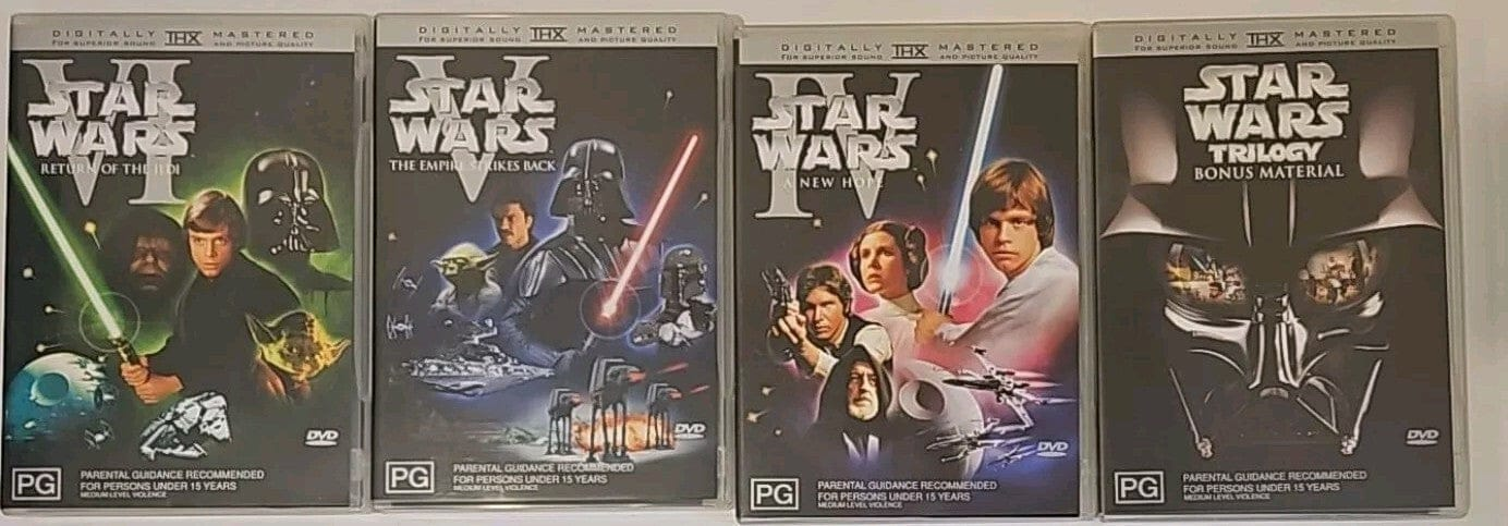 Alona.com.au Star Wars Trilogy DVD - 20th Century Fox Movie - Darth Vader Han Solo Skywalker