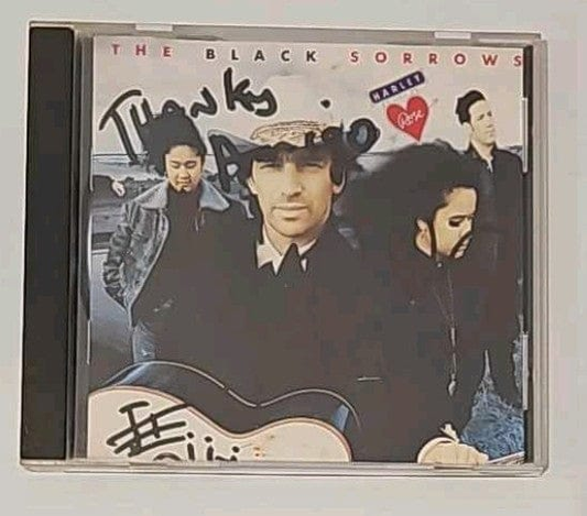 Alona.com.au THE BLACK SORROWS HARLEY & ROSE AUSSIE MUSIC JOE CAMILLERI SIGNED CD BOOKLET
