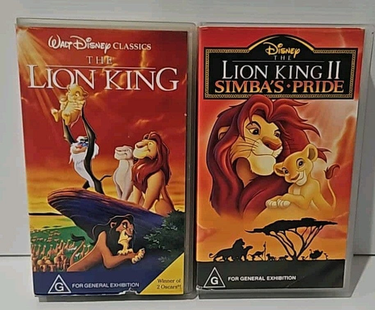 Alona.com.au The Lion King & The Lion King II Simba's Pride VHS Disney Classics