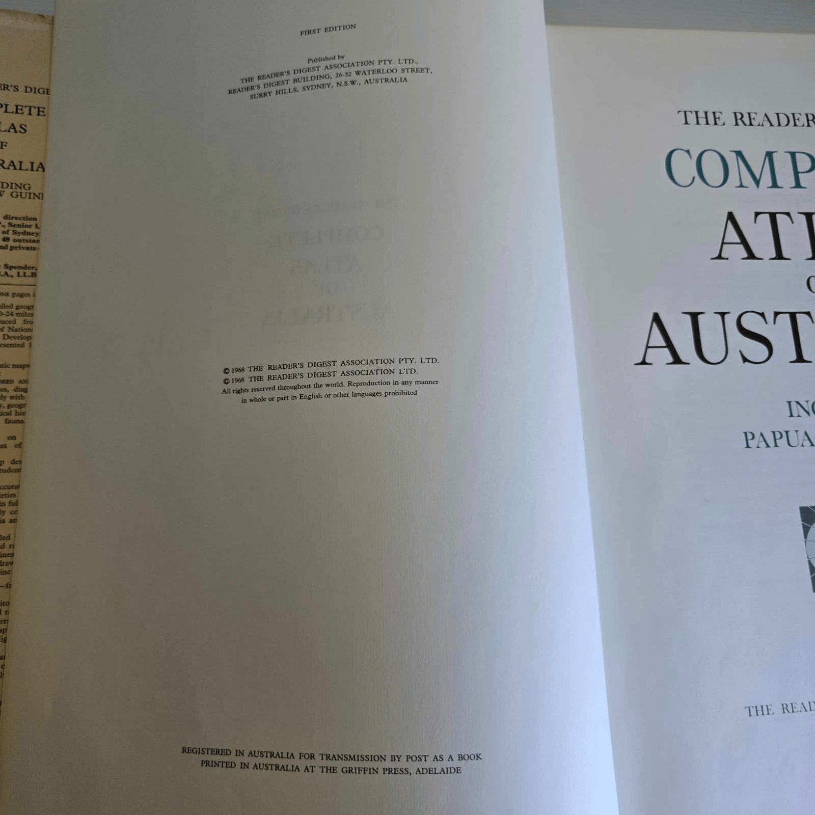Alona.com.au The Reader's Digest Complete Atlas for Australia Including Papua-New Guinea