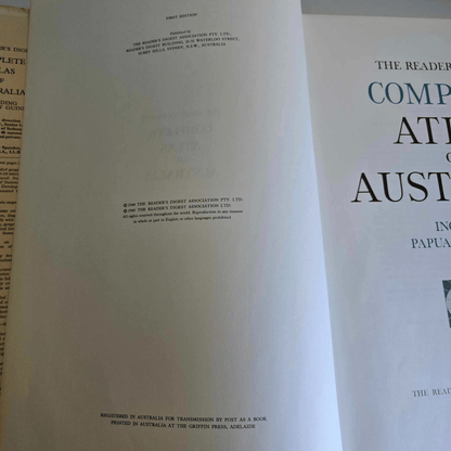 Alona.com.au The Reader's Digest Complete Atlas for Australia Including Papua-New Guinea