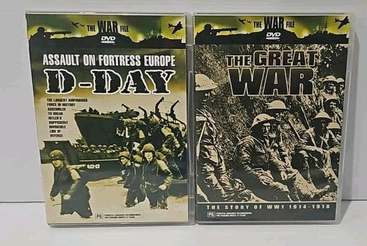 Alona.com.au The War File 2x DVD Bulk Lot Bundle World War Two The great War