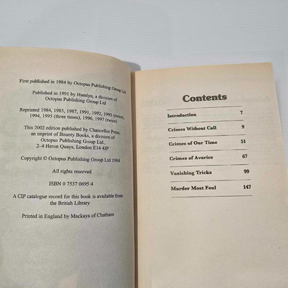 Alona.com.au The World's Greatest Unsolved Crimes Paperback,2002 Roger Boar & Nigel Blundell