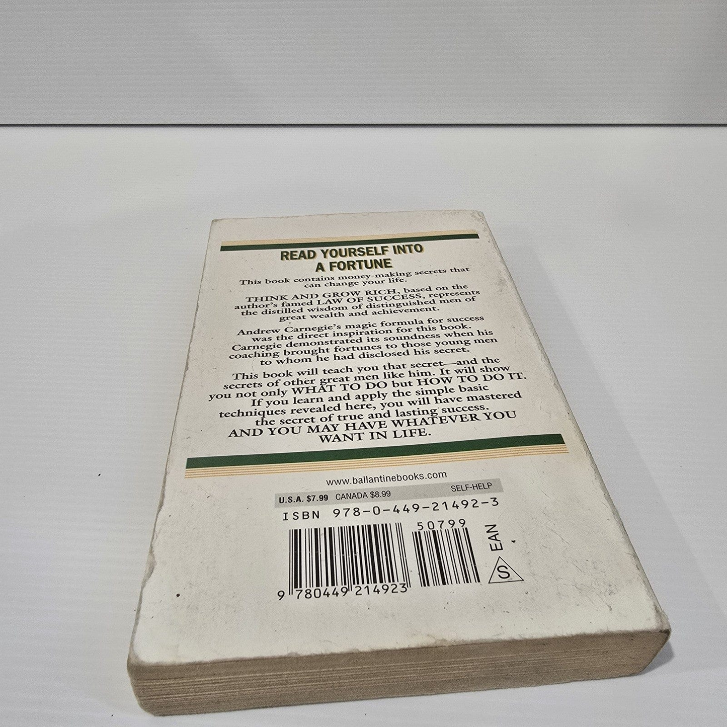 Alona.com.au Think and Grow Rich by Napoleon Hill, Paperback 1983 (First Ballantine Edition)