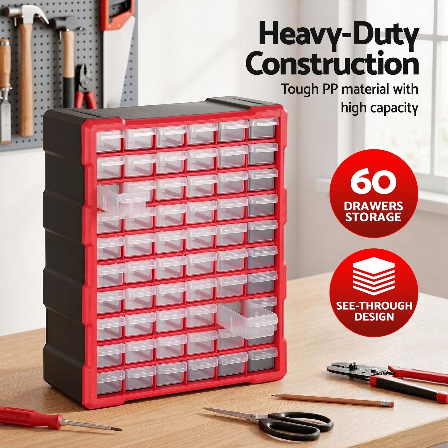 Alona.com.au Tools > Tools Storage > Tool Boxes Giantz 60-Drawer Tool Storage Cabinet, Anti-Drop Hardware Organizer Storage Box