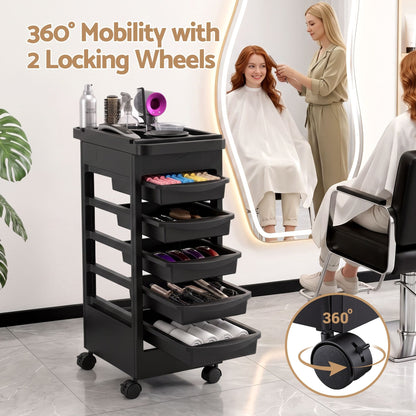 Alona.com.au Tools > Tools Storage > Utility Trolleys Embellir 6-Tier Salon Trolley Cart on Wheels Barber Mobile Hairdressing Cart