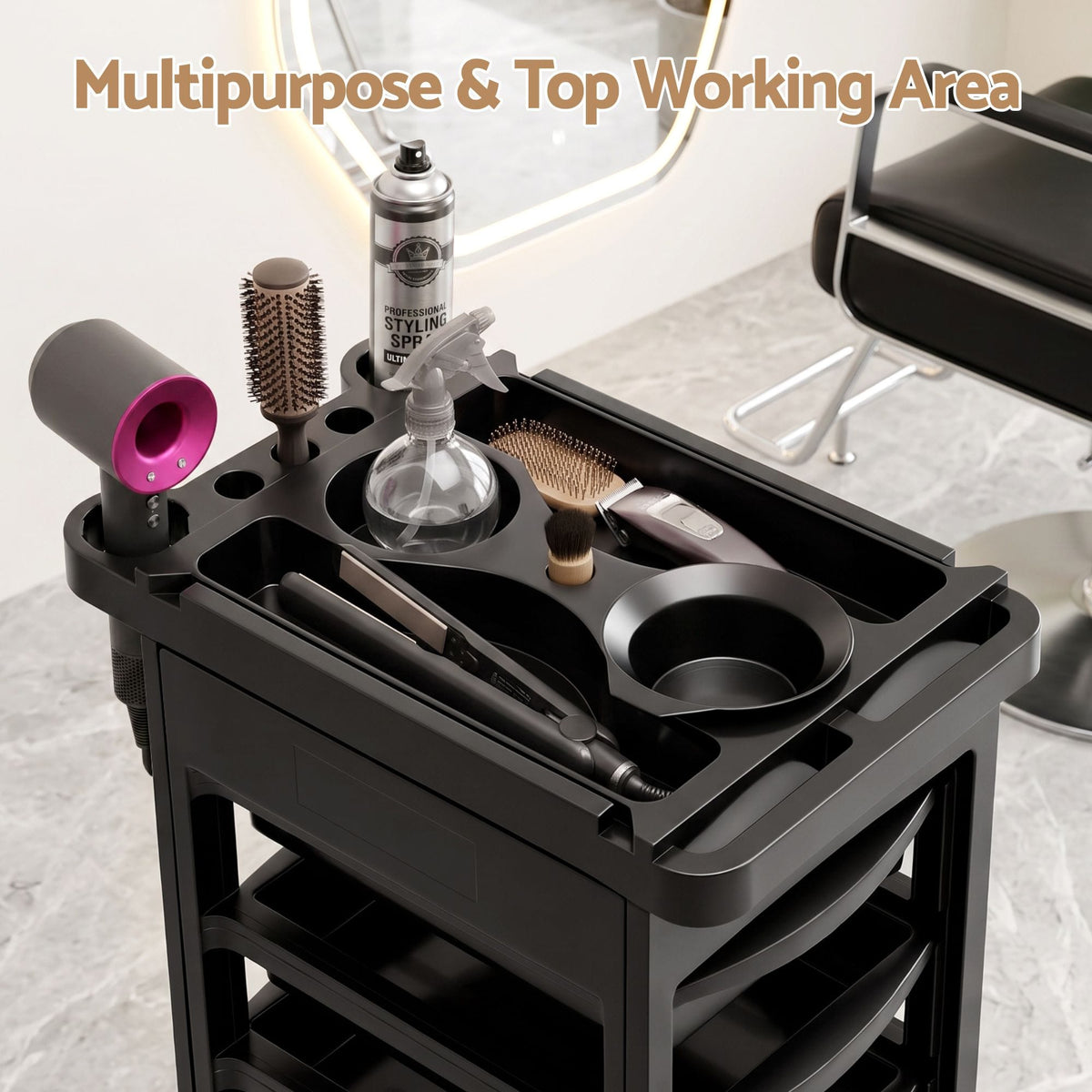 Alona.com.au Tools > Tools Storage > Utility Trolleys Embellir 6-Tier Salon Trolley Cart on Wheels Barber Mobile Hairdressing Cart