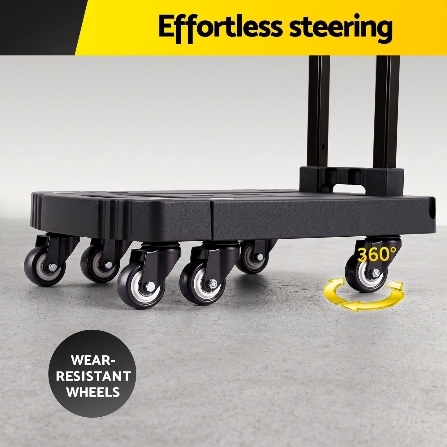 Alona.com.au Tools > Tools Storage > Utility Trolleys Giantz Folding Hand Truck Platform Trolley Foldable Dolly Cart 200kg Load Black