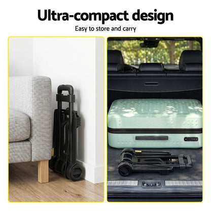 Alona.com.au Tools > Tools Storage > Utility Trolleys Giantz Folding Trolley Portable Hand Truck Lightweight Travel Luggage Black