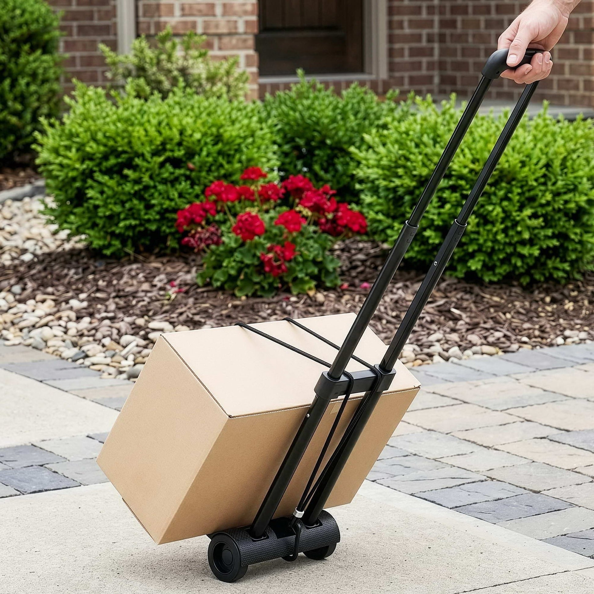 Alona.com.au Tools > Tools Storage > Utility Trolleys Giantz Folding Trolley Portable Hand Truck Lightweight Travel Luggage Black