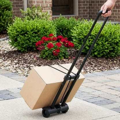Alona.com.au Tools > Tools Storage > Utility Trolleys Giantz Folding Trolley Portable Hand Truck Lightweight Travel Luggage Black
