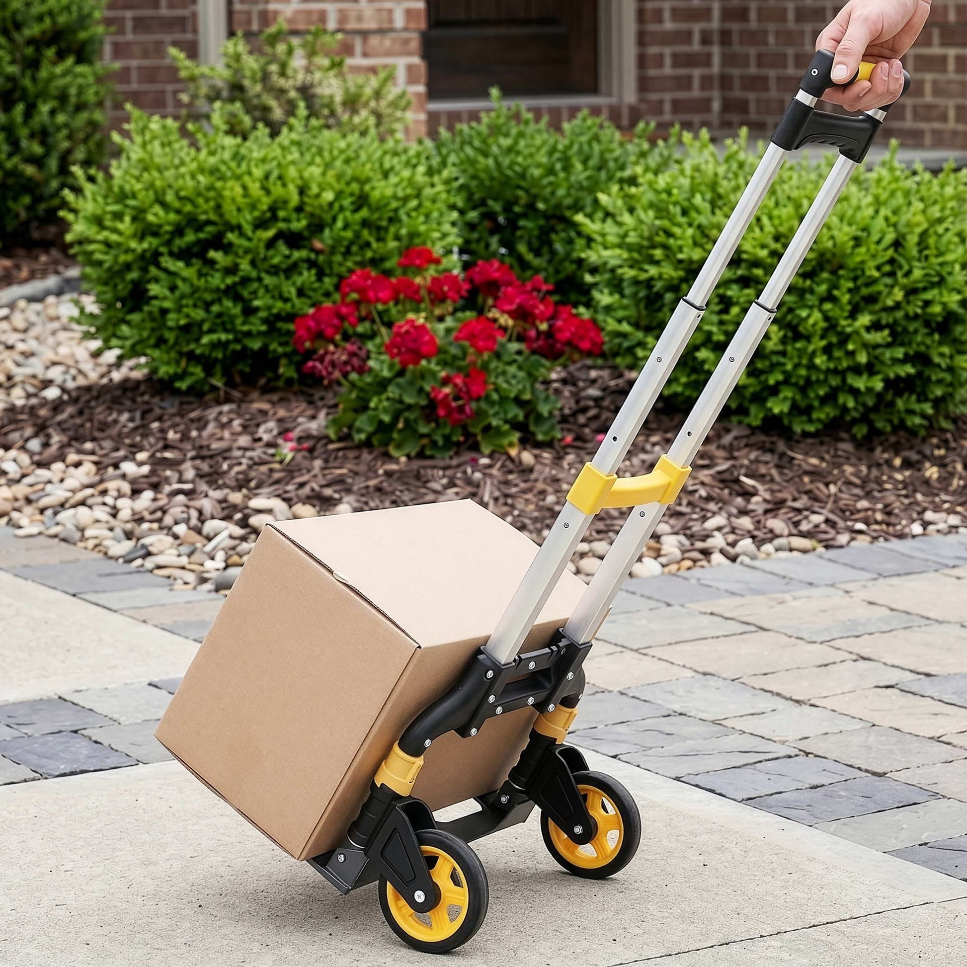 Alona.com.au Tools > Tools Storage > Utility Trolleys Giantz Folding Trolley Portable Hand Truck Lightweight Travel Luggage Silver