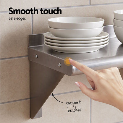 Alona.com.au Tools > Tools Storage > Wall Storage Racks Cefito 410 x 250mm 430 Stainless Steel Compact Kitchen Wall Shelf
