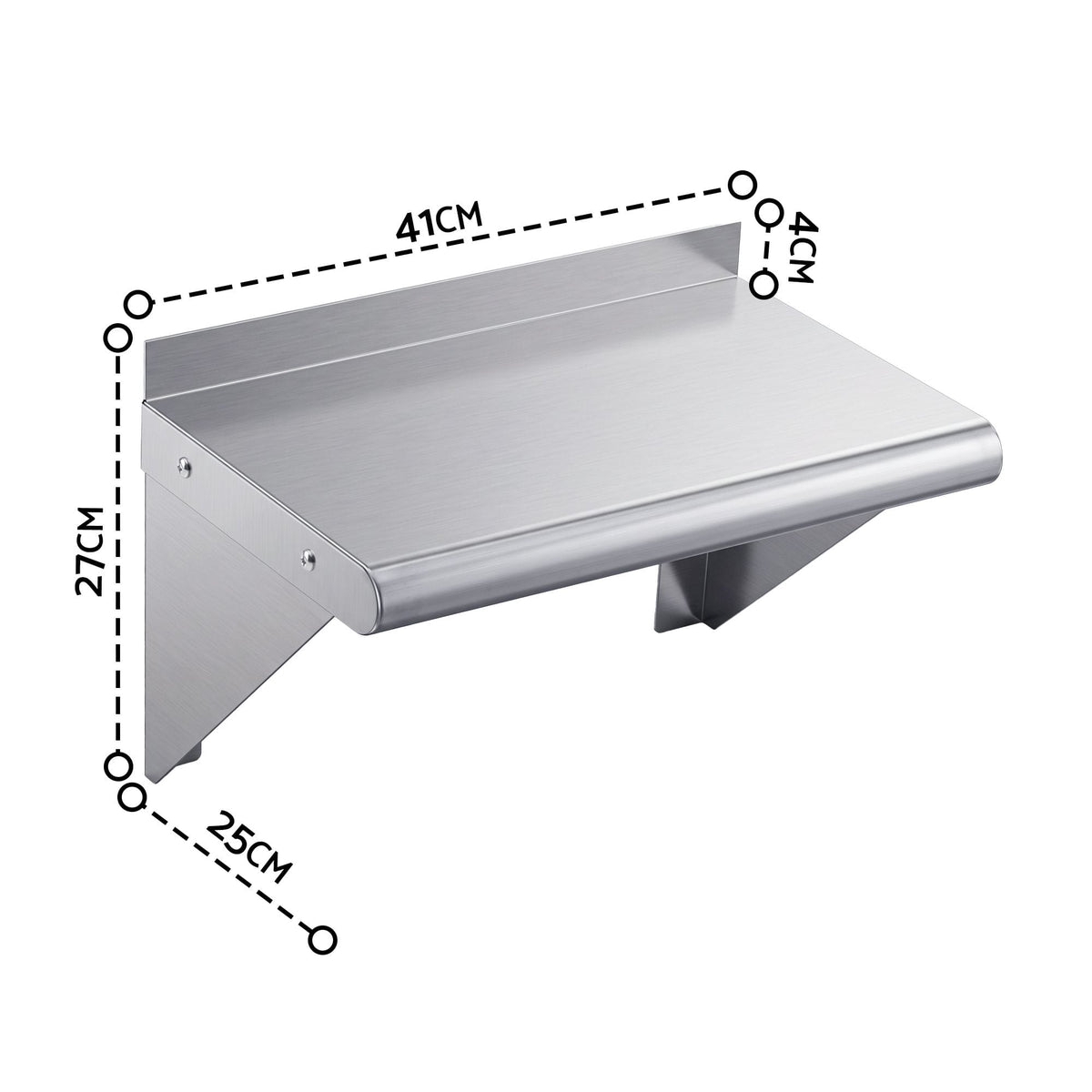 Alona.com.au Tools > Tools Storage > Wall Storage Racks Cefito 410 x 250mm 430 Stainless Steel Compact Kitchen Wall Shelf