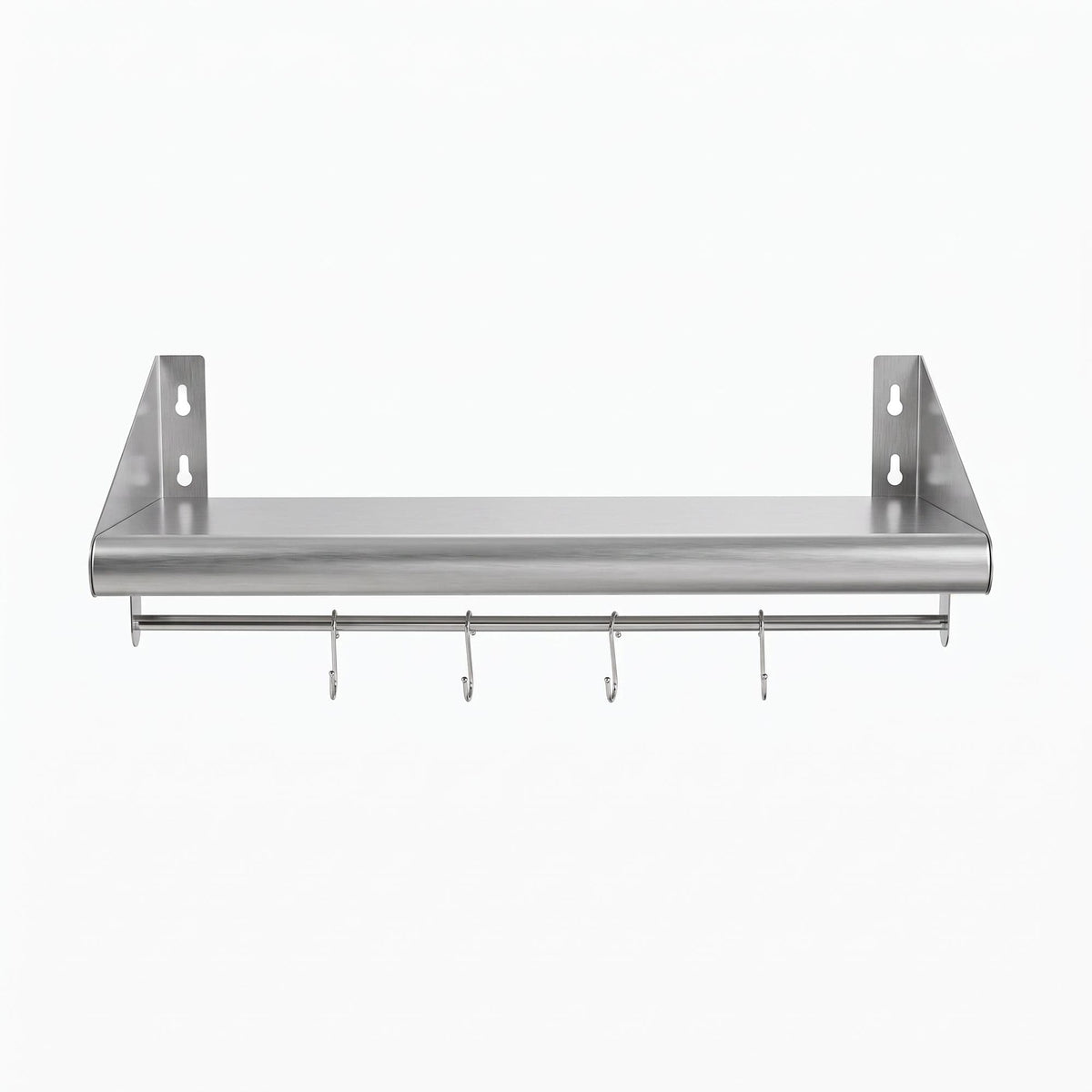 Alona.com.au Tools > Tools Storage > Wall Storage Racks Cefito 610mm 430 Stainless Steel Wall Shelf with Hooks and Side Guards