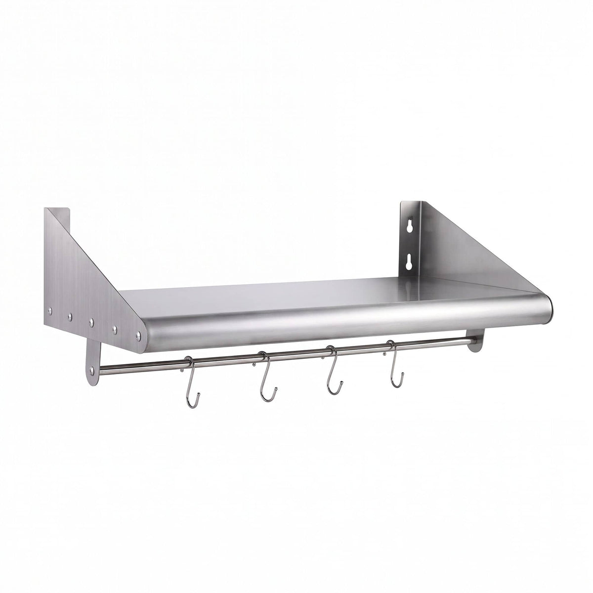 Alona.com.au Tools > Tools Storage > Wall Storage Racks Cefito 610mm 430 Stainless Steel Wall Shelf with Hooks and Side Guards