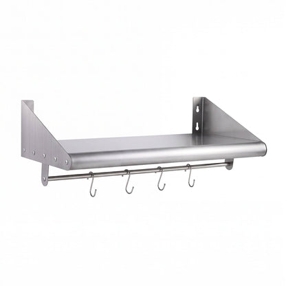 Alona.com.au Tools > Tools Storage > Wall Storage Racks Cefito 610mm 430 Stainless Steel Wall Shelf with Hooks and Side Guards