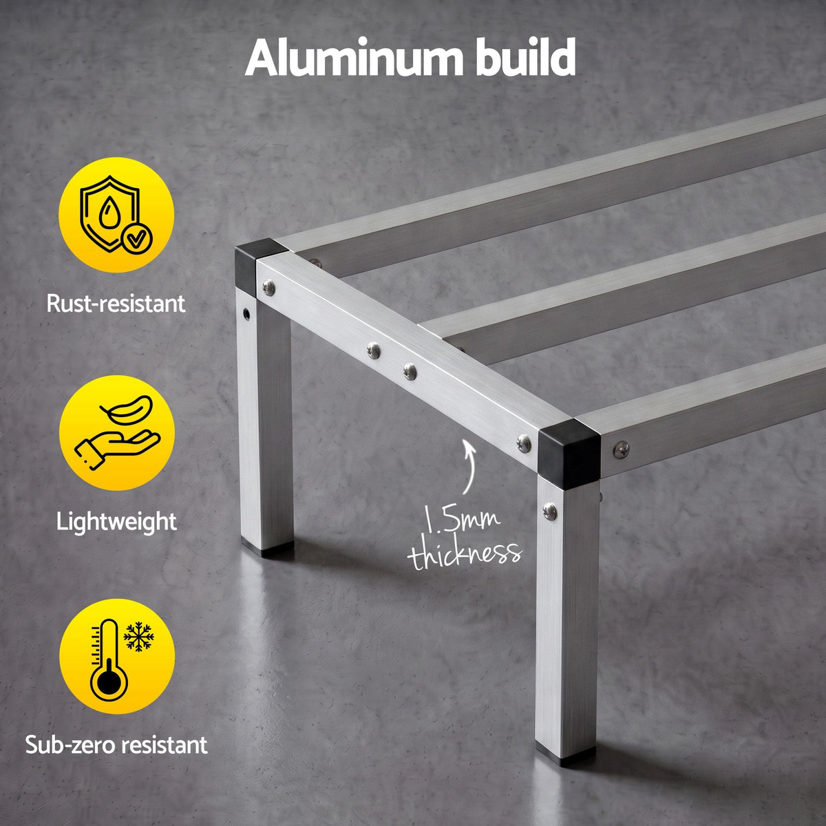 Alona.com.au Tools > Tools Storage > Wall Storage Racks Giantz 61x36cm Aluminum Dunnage Rack Heavy Duty Kitchen Storage Platform