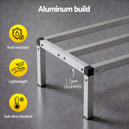 Alona.com.au Tools > Tools Storage > Wall Storage Racks Giantz 61x36cm Aluminum Dunnage Rack Heavy Duty Kitchen Storage Platform