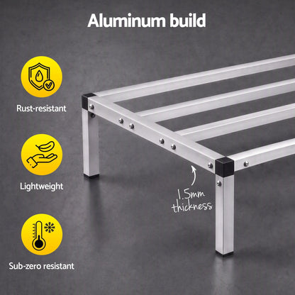 Alona.com.au Tools > Tools Storage > Wall Storage Racks Giantz 91x51cm Aluminum Dunnage Rack Heavy Duty Kitchen Storage Platform