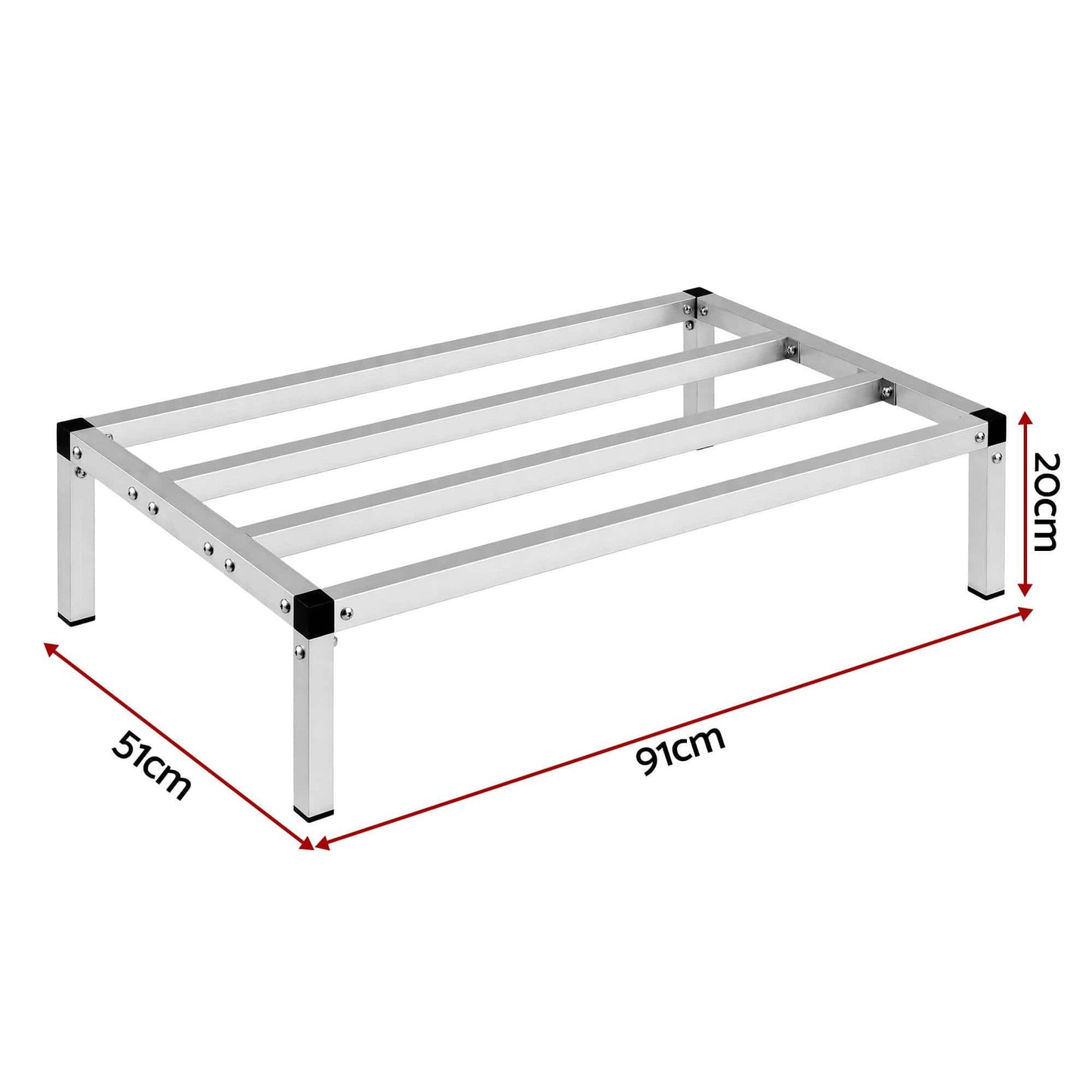 Alona.com.au Tools > Tools Storage > Wall Storage Racks Giantz 91x51cm Aluminum Dunnage Rack Heavy Duty Kitchen Storage Platform