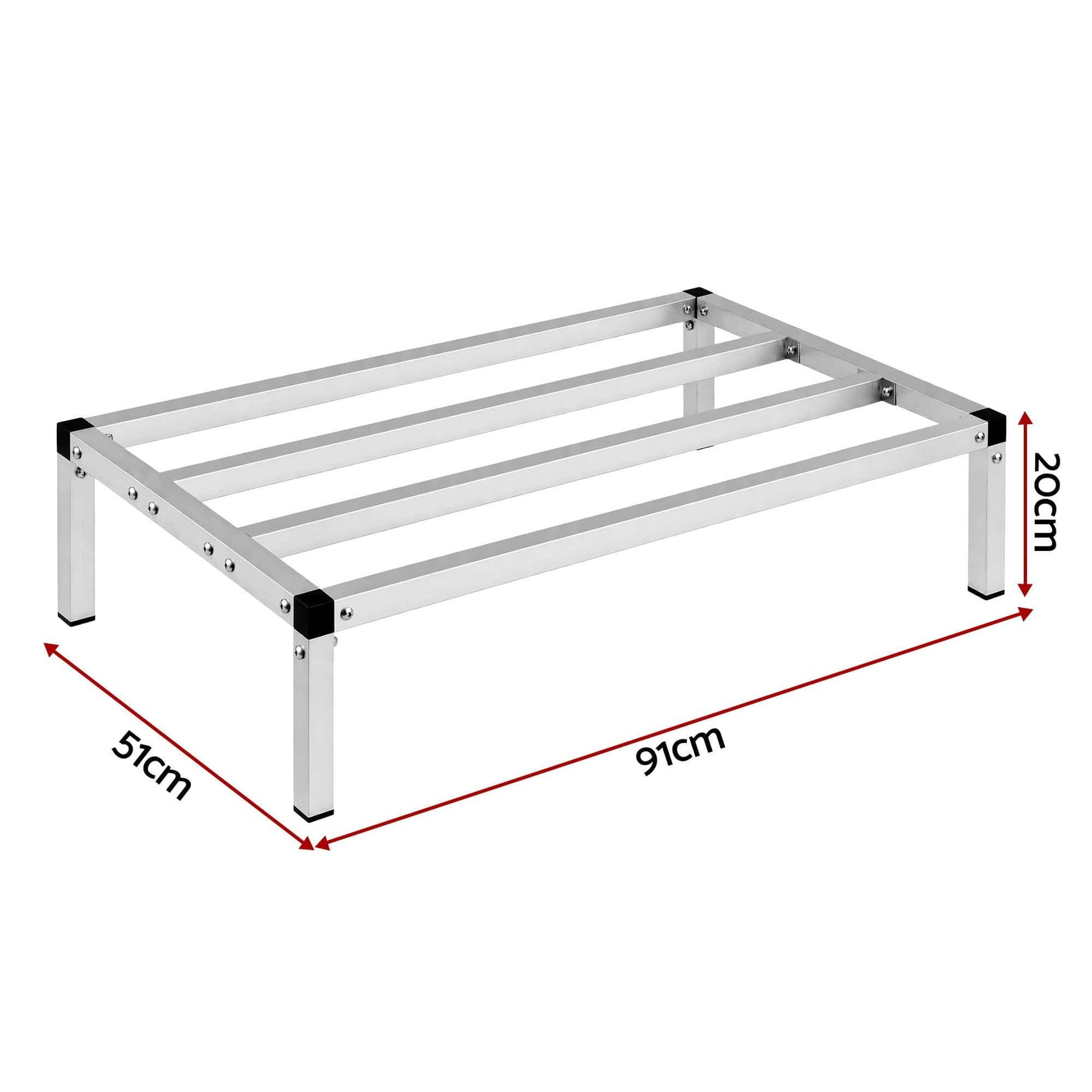 Alona.com.au Tools > Tools Storage > Wall Storage Racks Giantz 91x51cm Aluminum Dunnage Rack Heavy Duty Kitchen Storage Platform