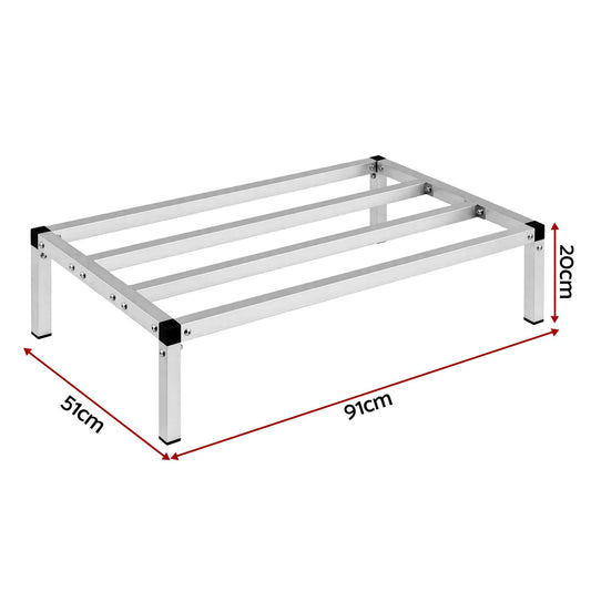 Alona.com.au Tools > Tools Storage > Wall Storage Racks Giantz 91x51cm Aluminum Dunnage Rack Heavy Duty Kitchen Storage Platform