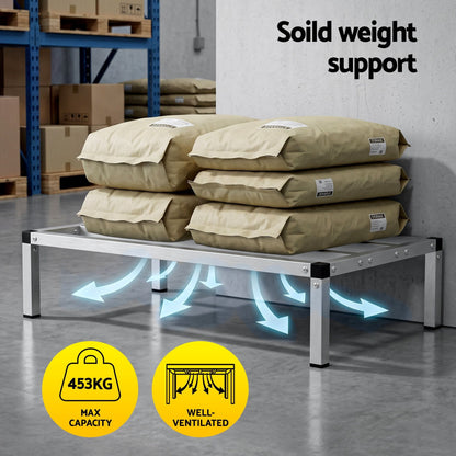 Alona.com.au Tools > Tools Storage > Wall Storage Racks Giantz 91x51cm Aluminum Dunnage Rack Heavy Duty Kitchen Storage Platform