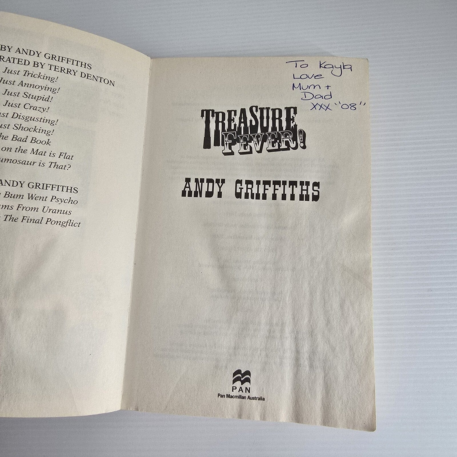 Alona.com.au Treasure Fever By Andy Griffiths - Schooling Around, Paperback