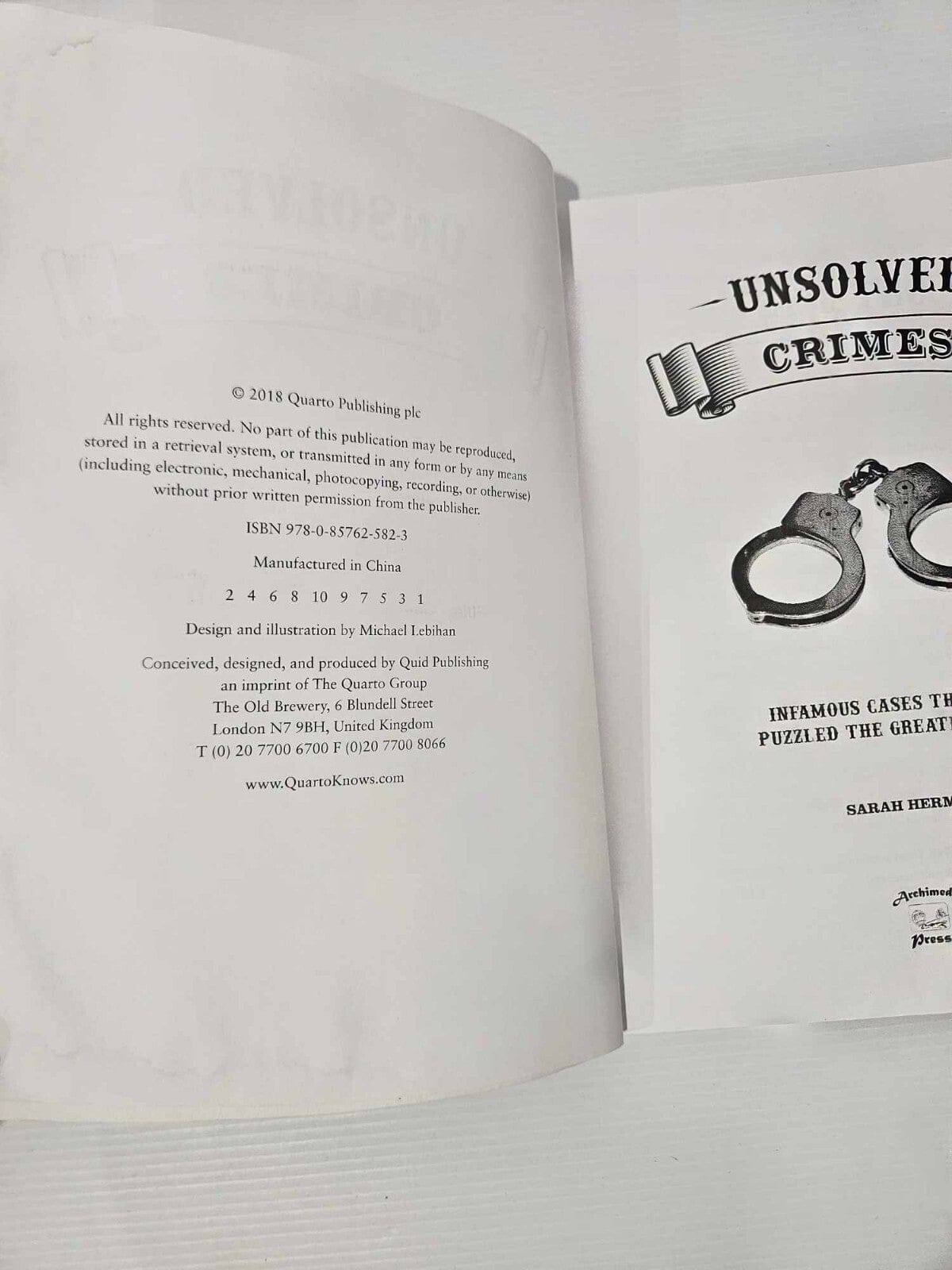 Alona.com.au UNSOLVED CRIMES: Infamous Cases that have Puzzled the Greatest Minds (S. Herman)