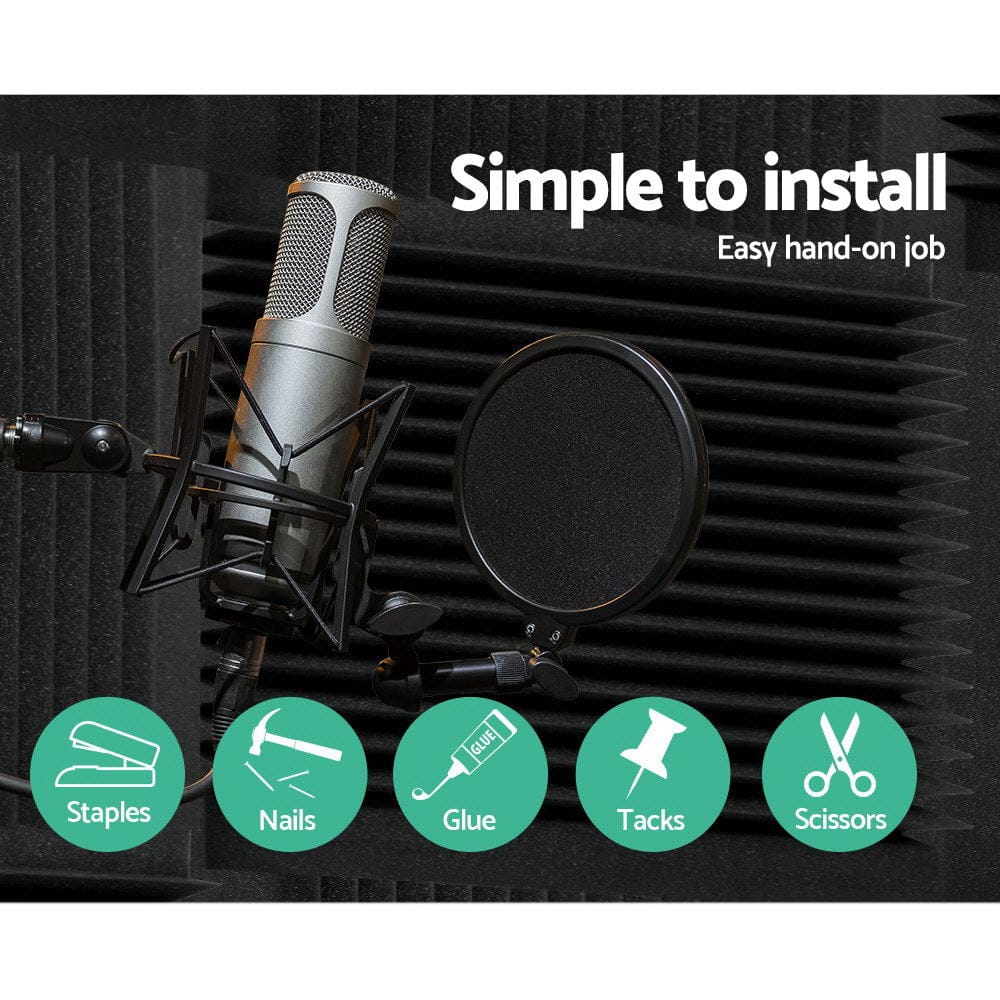 Alpha Audio & Video > Musical Instrument & Accessories > Audio Accessories Alpha Acoustic Foam 40pcs 30x30x5cm Sound Absorption Proofing Panel Studio Wedge