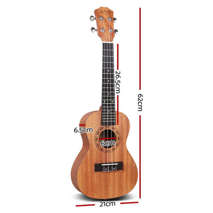 Alpha Audio & Video > Musical Instrument & Accessories > Guitars Alpha 23" Ukulele Natural Mahogany Concert Beginner Gift w/ Carry Bag