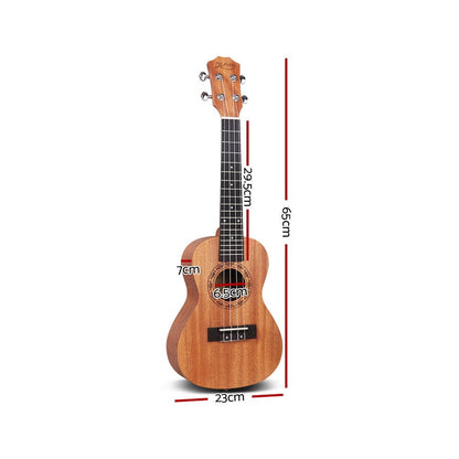 Alpha Audio & Video > Musical Instrument & Accessories > Guitars Alpha 26" Ukulele Natural Mahogany Tenor Beginner Gift w/ Carry Bag