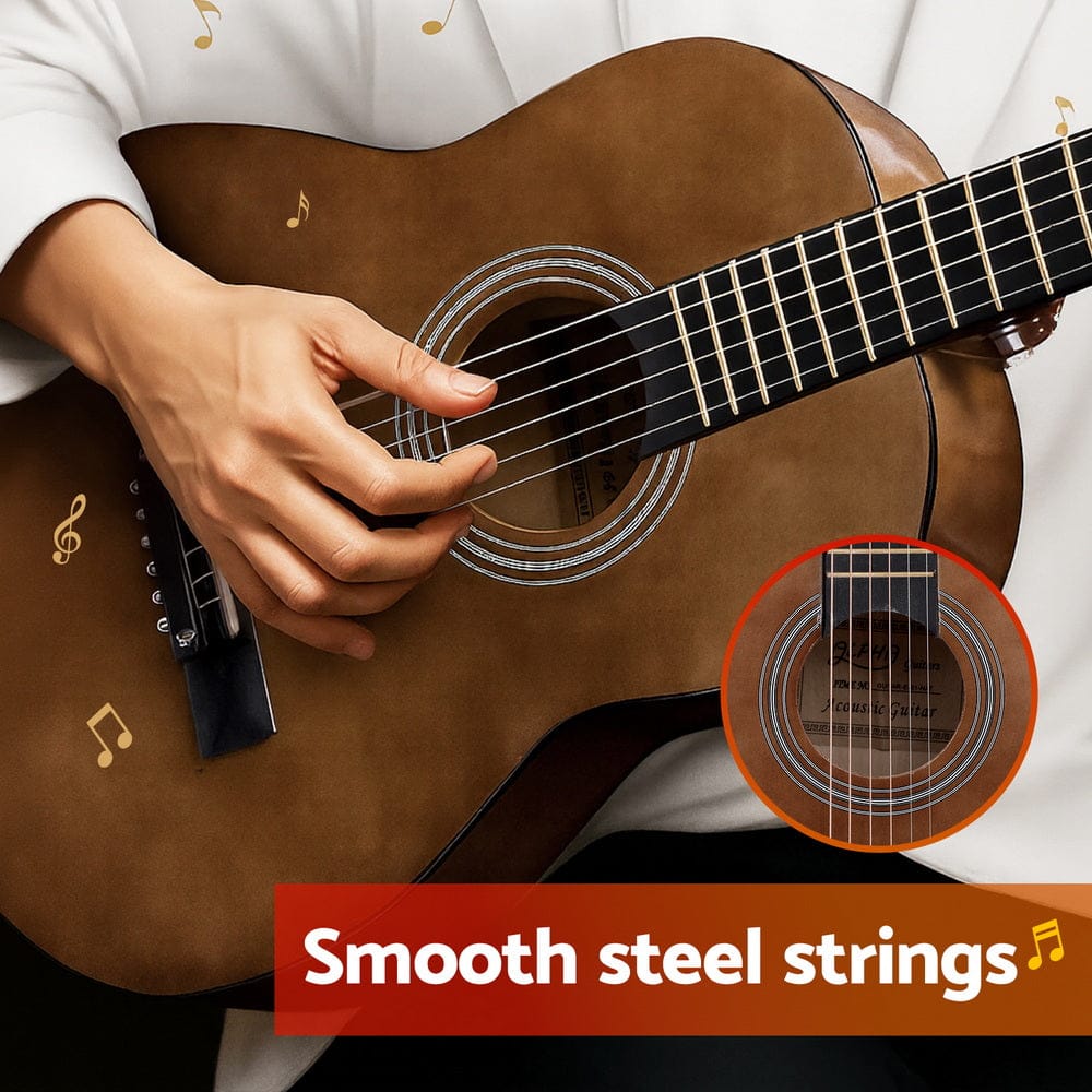 Alpha Audio & Video > Musical Instrument & Accessories > Guitars Alpha 31" Steel String Acoustic Guitar Portable