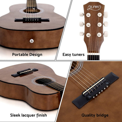 Alpha Audio & Video > Musical Instrument & Accessories > Guitars Alpha 31" Steel String Acoustic Guitar Portable