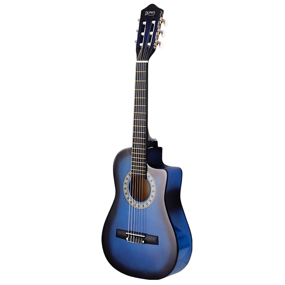 Alpha Audio & Video > Musical Instrument & Accessories > Guitars Alpha 34 Inch Classical Guitar Wooden Body Nylon String Beginner Kids Gift Blue