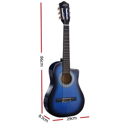 Alpha Audio & Video > Musical Instrument & Accessories > Guitars Alpha 34 Inch Classical Guitar Wooden Body Nylon String Beginner Kids Gift Blue