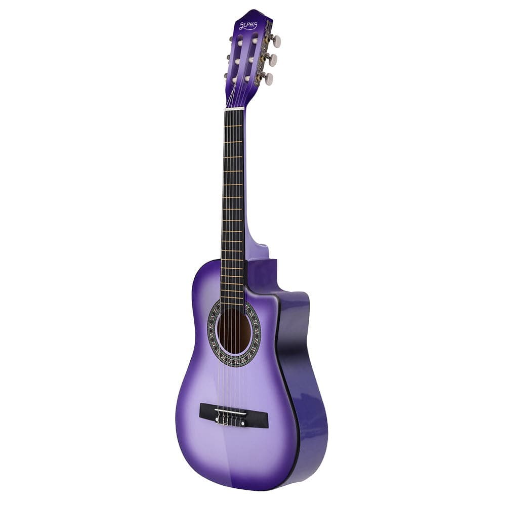 Alpha Audio & Video > Musical Instrument & Accessories > Guitars Alpha 34 Inch Classical Guitar Wooden Body Nylon String Beginner Kids Gift Purple