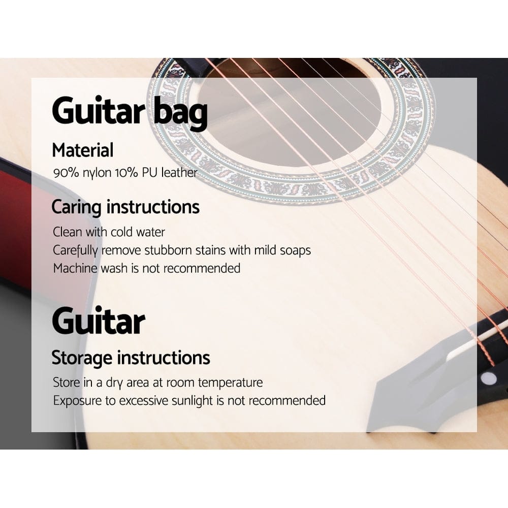 Alpha Audio & Video > Musical Instrument & Accessories > Guitars Alpha 38 Inch Acoustic Guitar Wooden Body Steel String Full Size Cutaway Wood