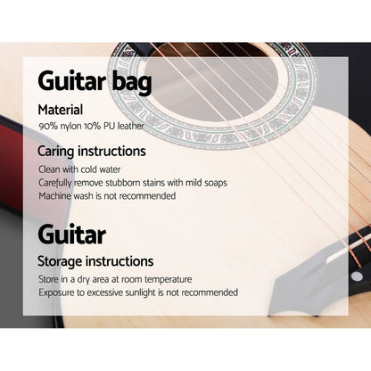 Alpha Audio & Video > Musical Instrument & Accessories > Guitars Alpha 38 Inch Acoustic Guitar Wooden Body Steel String Full Size Cutaway Wood