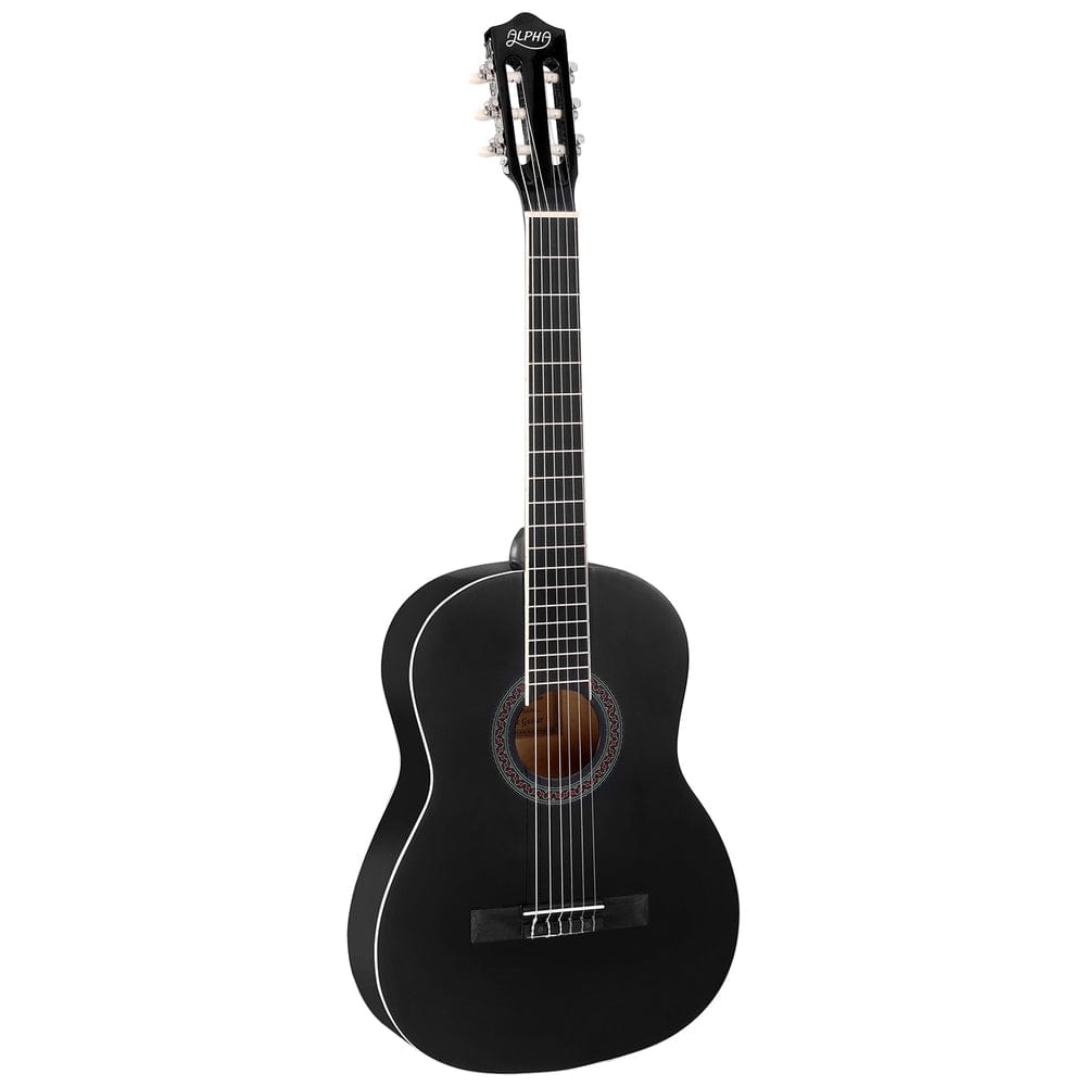 Alpha Audio & Video > Musical Instrument & Accessories > Guitars Alpha 39 Inch Classical Guitar Wooden Body Nylon String Beginner Gift Black