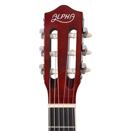 Alpha Audio & Video > Musical Instrument & Accessories > Guitars Alpha 39 Inch Classical Guitar Wooden Body Nylon String Beginner Gift Sunburst