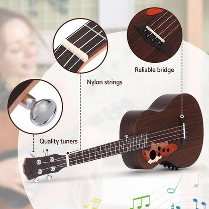 Alpha Audio & Video > Musical Instrument & Accessories > Guitars Alpha Ukulele 30 Inch with EQ 18 Frets