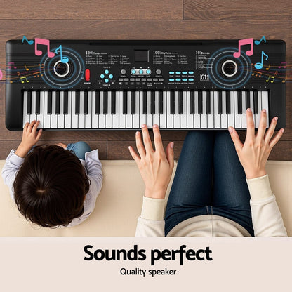 Alpha Audio & Video > Musical Instrument & Accessories > Musical Keyboards Alpha 61-Key Digital Piano Keyboard Electric Kids Gift Black