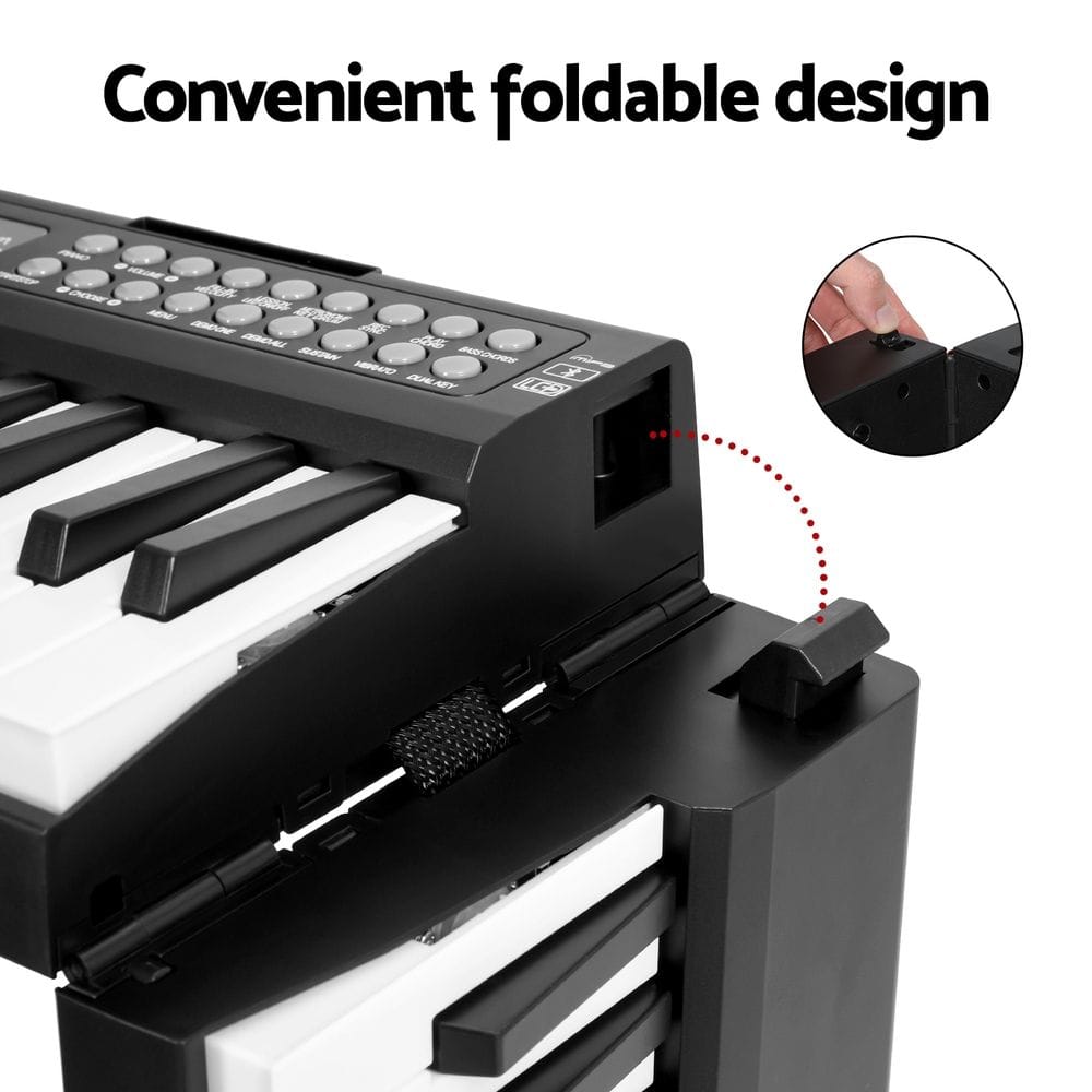 Alpha Audio & Video > Musical Instrument & Accessories > Musical Keyboards Alpha 61 Keys Foldable Electronic Piano Keyboard Digital Electric w/ Carry Bag
