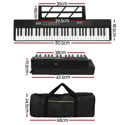 Alpha Audio & Video > Musical Instrument & Accessories > Musical Keyboards Alpha 61 Keys Foldable Electronic Piano Keyboard Digital Electric w/ Carry Bag