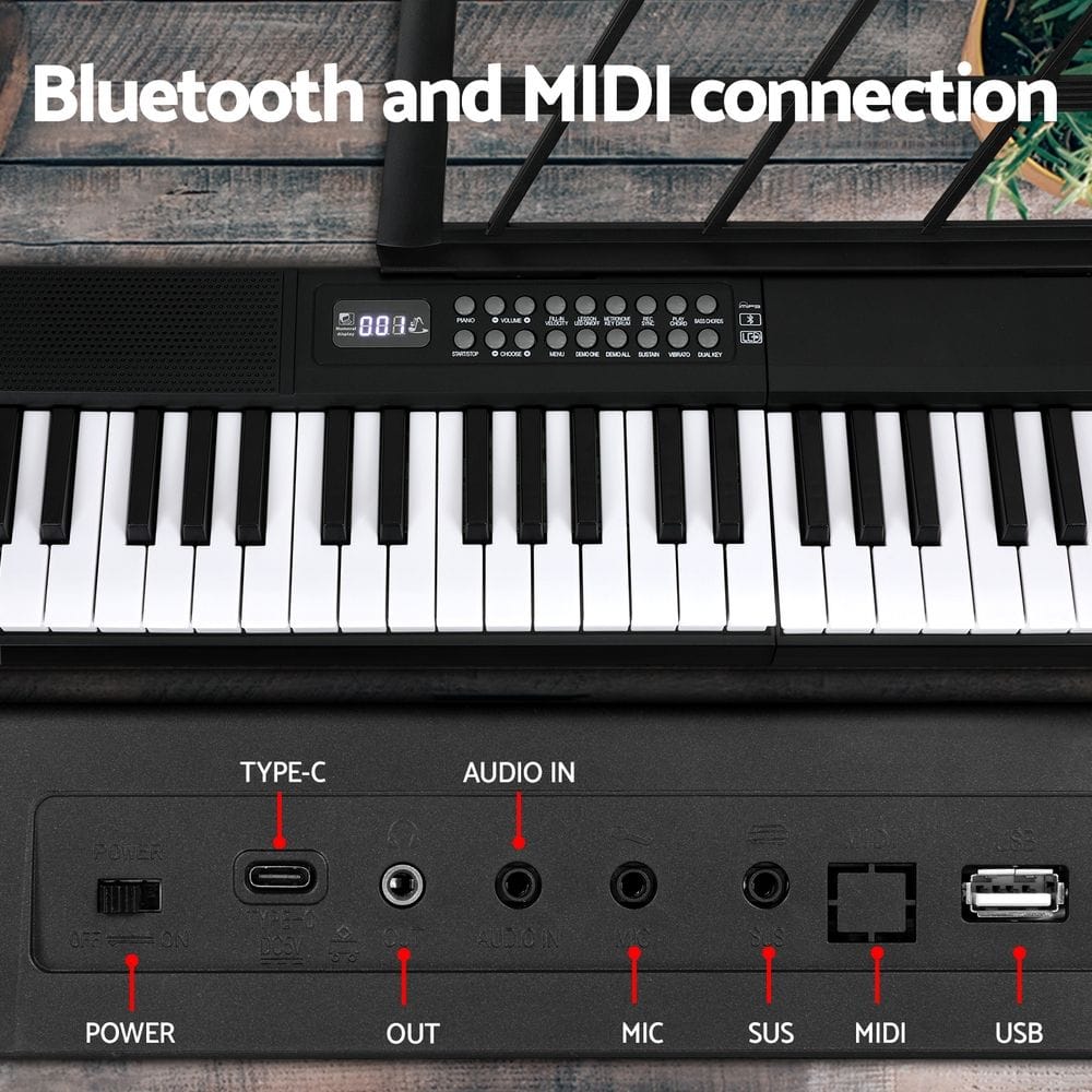 Alpha Audio & Video > Musical Instrument & Accessories > Musical Keyboards Alpha 61 Keys Foldable Electronic Piano Keyboard Digital Electric w/ Carry Bag