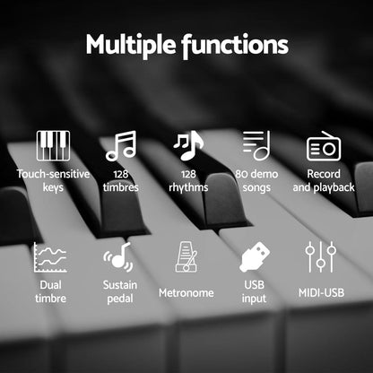Alpha Audio & Video > Musical Instrument & Accessories > Musical Keyboards Alpha 88 Keys Foldable Electronic Piano Keyboard Digital Electric w/ Carry Bag