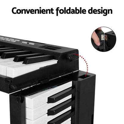 Alpha Audio & Video > Musical Instrument & Accessories > Musical Keyboards Alpha 88 Keys Foldable Electronic Piano Keyboard Digital Electric w/ Carry Bag